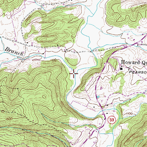 Topographic Map of Seal Branch, TN