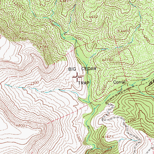 Topographic Map of Big Cedar Trap, AZ