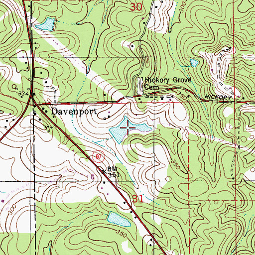 Topographic Map of Maddox Lake, AL