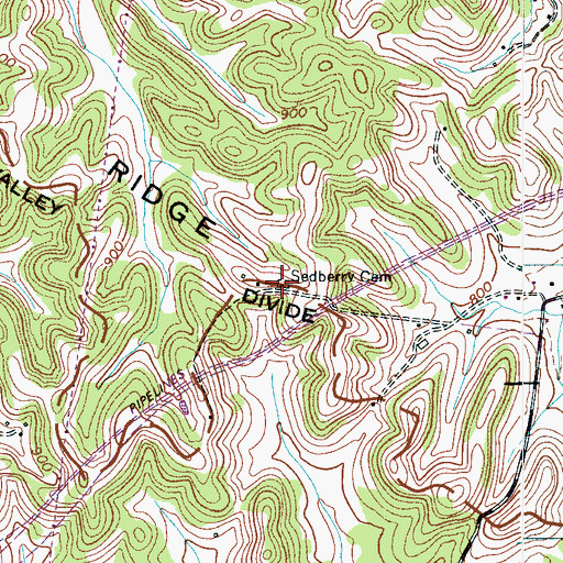 Topographic Map of Sedberry Cemetery, TN