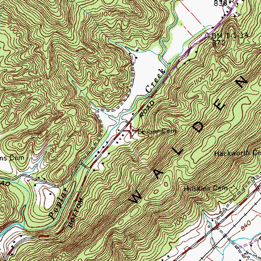 Topographic Map of Seiber Cemetery, TN