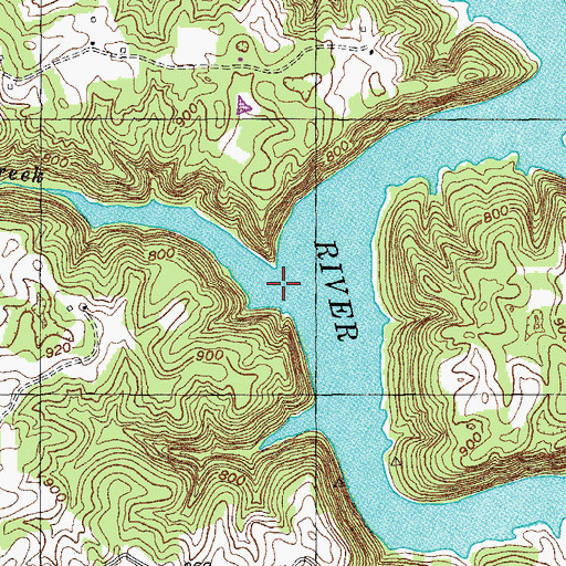 Topographic Map of Sells Mill Creek, TN