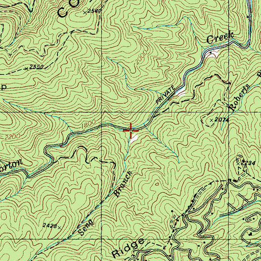 Topographic Map of Seng Branch, TN