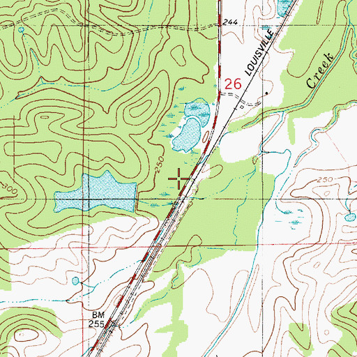 Topographic Map of Hammond Number Two Dam, AL