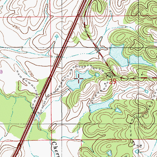 Topographic Map of Gaston Lake Two, AL