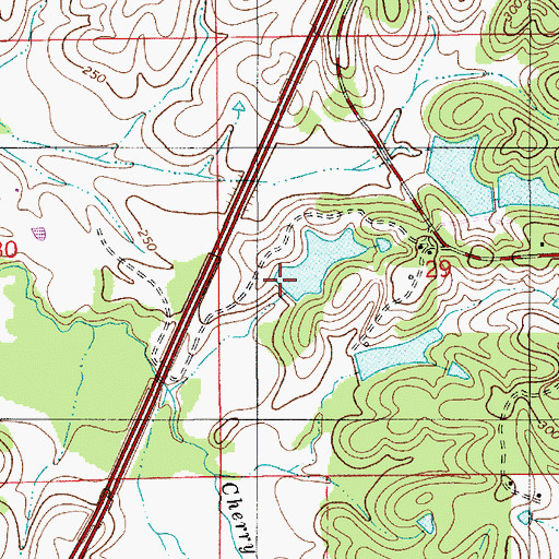 Topographic Map of Gus Gaston Dam Two, AL