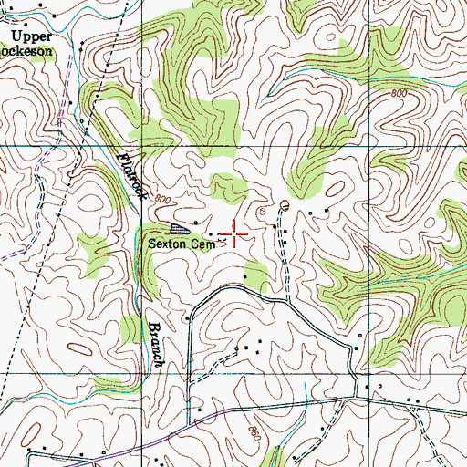 Topographic Map of Sexton Cemetery, TN