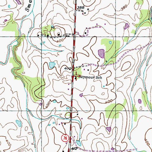 Topographic Map of Seymour School, TN