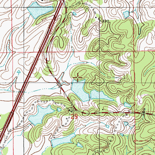 Topographic Map of Gus Gaston Dam One, AL