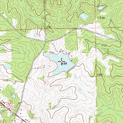 Topographic Map of Varner Lake, AL