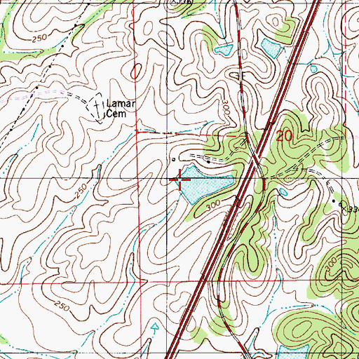 Topographic Map of Paynes Dam, AL