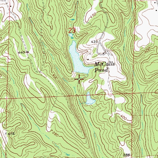 Topographic Map of Mc Calls Lake Dam, AL