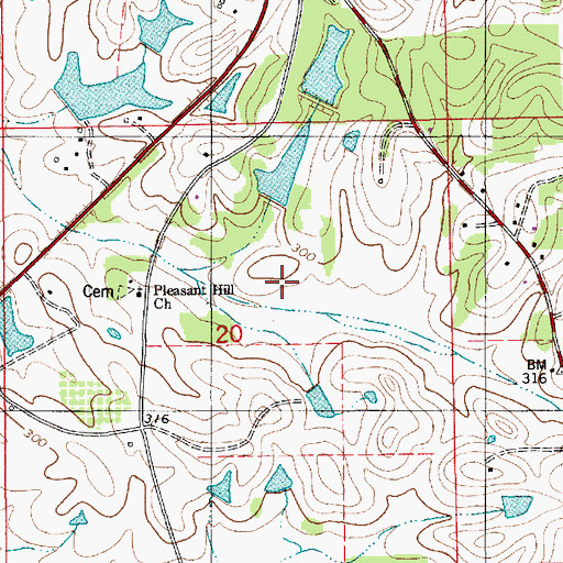 Topographic Map of Charles Davis Dam, AL