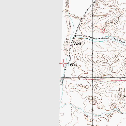 Topographic Map of Two-thirteen Well, AZ