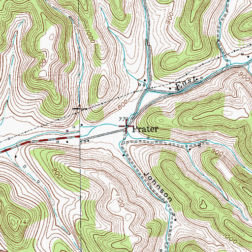 Topographic Map of Shanborne Branch, TN