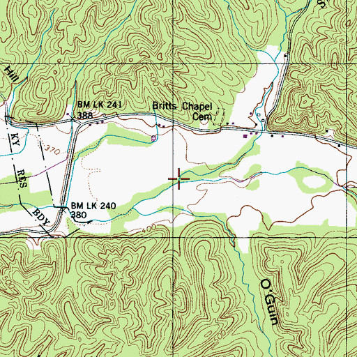 Topographic Map of Shannon Branch, TN