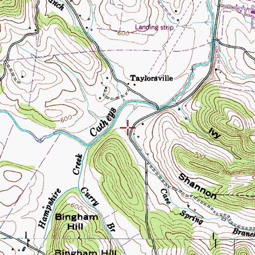 Topographic Map of Shannon Hollow, TN