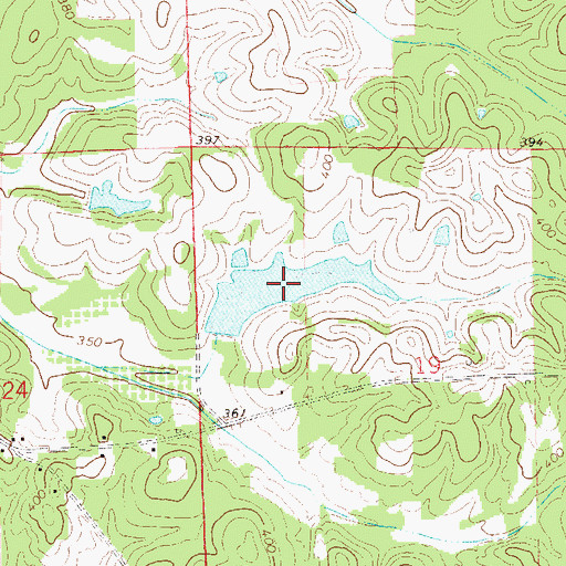 Topographic Map of Paulk Lake, AL