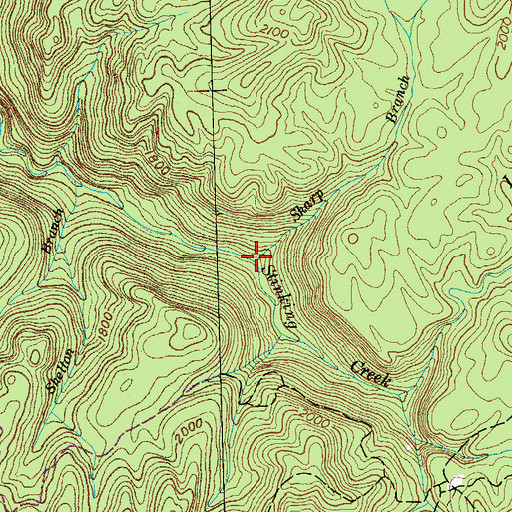 Topographic Map of Sharp Branch, TN
