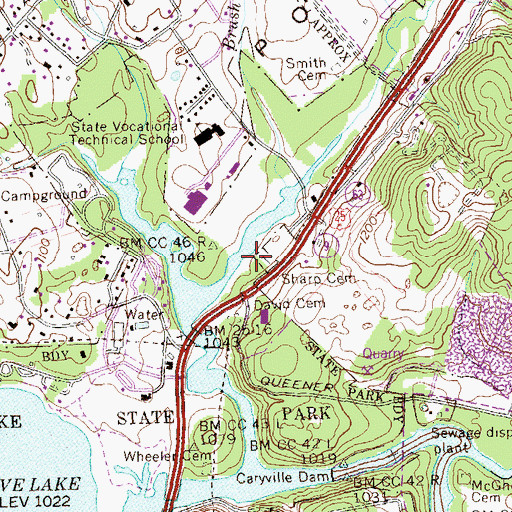 Topographic Map of Sharp Cemetery, TN