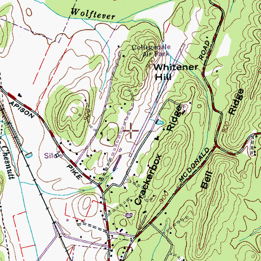 Topographic Map of Collegedale Municipal Airport, TN