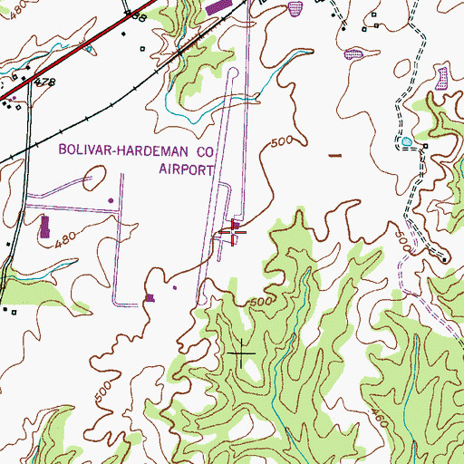 Topographic Map of William L Whitehurst Field, TN