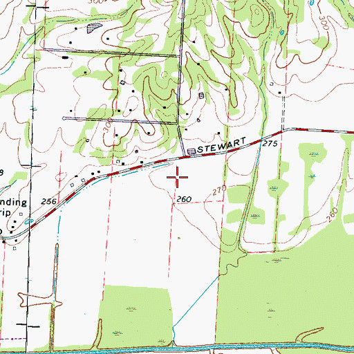 Topographic Map of Needham's Airport, TN