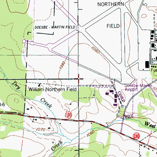 Topographic Map of Parish Aerodrome Airport, TN