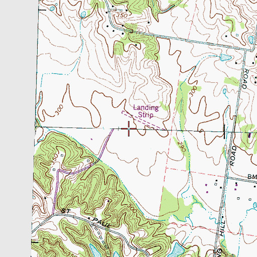 Topographic Map of Forest Strip Airport (historical), TN
