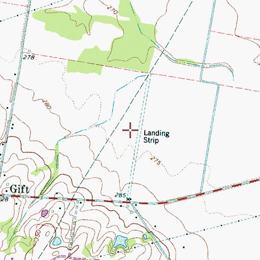 Topographic Map of Thurmond Glenn Field (historical), TN