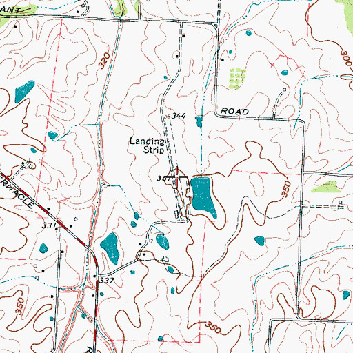 Topographic Map of Thornton Airport (historical), TN