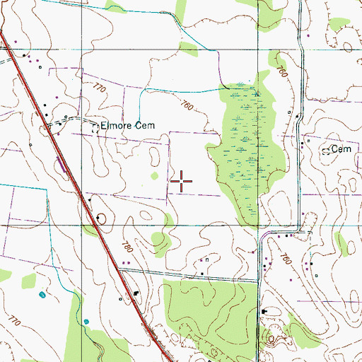 Topographic Map of Hawk Haven Airfield, TN