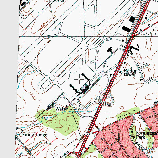 Topographic Map of Mc Ghee Tyson Airport, TN