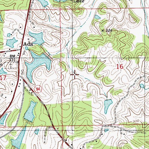 Topographic Map of Cauthen Lake Number One, AL