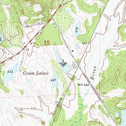 Topographic Map of C F Green Lake, AL