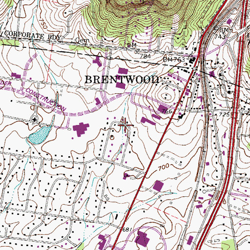 Topographic Map of Murray Ohio Airport (historical), TN