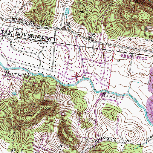 Topographic Map of Anderson Airport (historical), TN