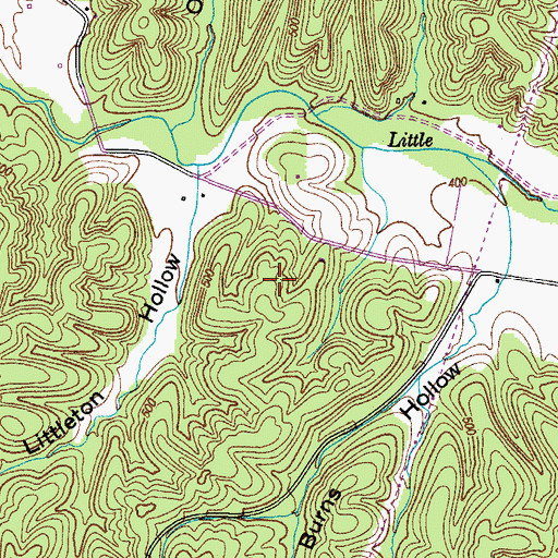 Topographic Map of WSM Airport, TN