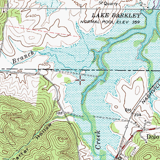Topographic Map of Schmid Airport (historical), TN