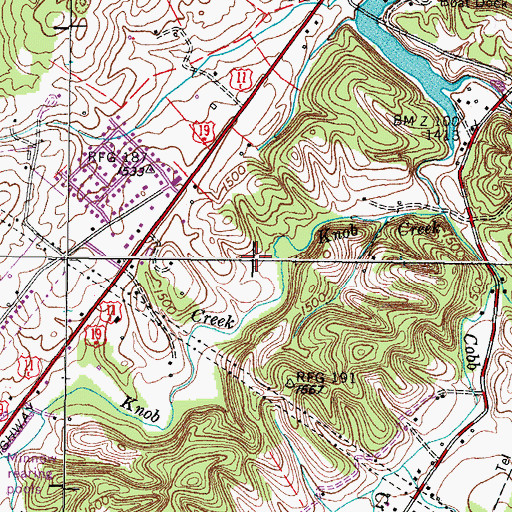 Topographic Map of PCC Helipad, TN