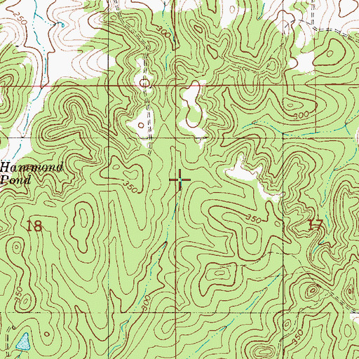 Topographic Map of Hammond, AL