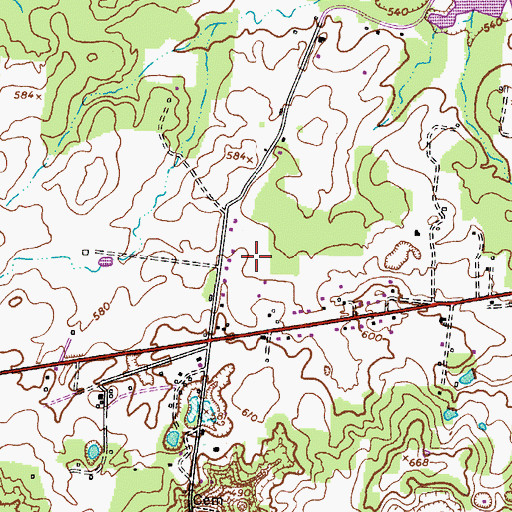 Topographic Map of Parr Field, TN