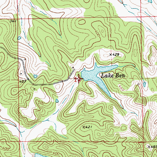 Topographic Map of Jack Wool Dam, AL