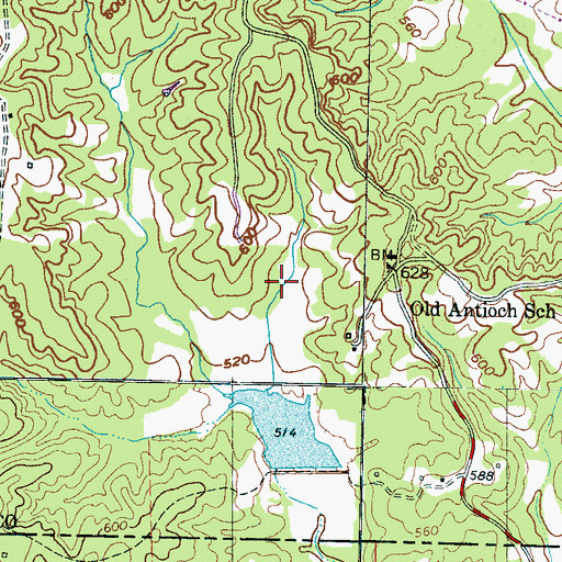 Topographic Map of Porters Creek Dam Number Nine, TN