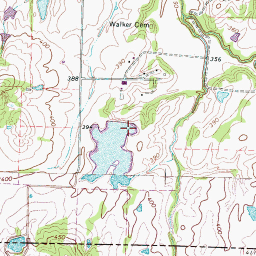 Topographic Map of Keith Lake One Dam, TN
