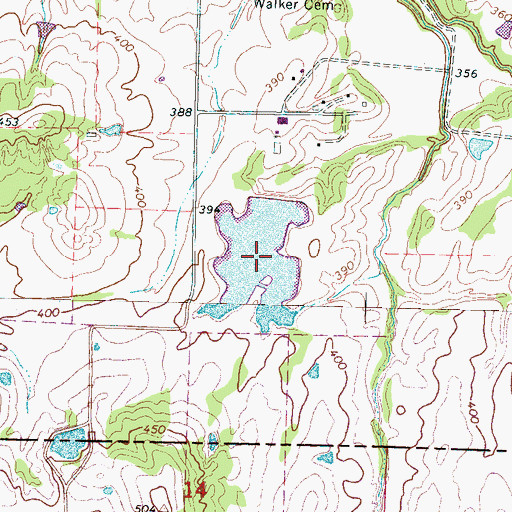 Topographic Map of Keith Lake One, TN