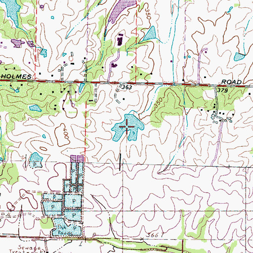 Topographic Map of Hamilton Lake, TN