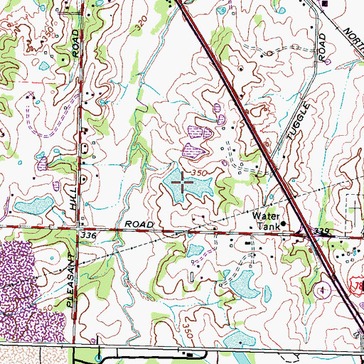 Topographic Map of Asa B Douglas Lake Dam, TN