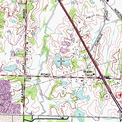 Topographic Map of Asa B Douglas Lake, TN