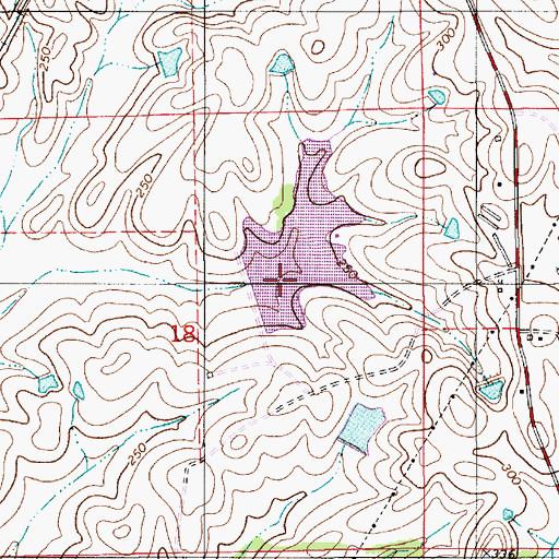 Topographic Map of E B and S L Payne Lake Dam, AL